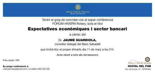 INVITACIO JAUME GUARDIOLA